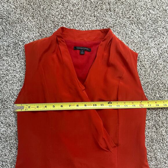 Classiques Entier dark orange sleeveless silk top size 4 - Picture 11 of 13